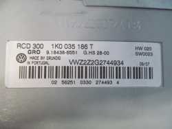 VW PASSAT B6 GOLF V RADIO RCD 300 1K0035186T FABRYCZNE