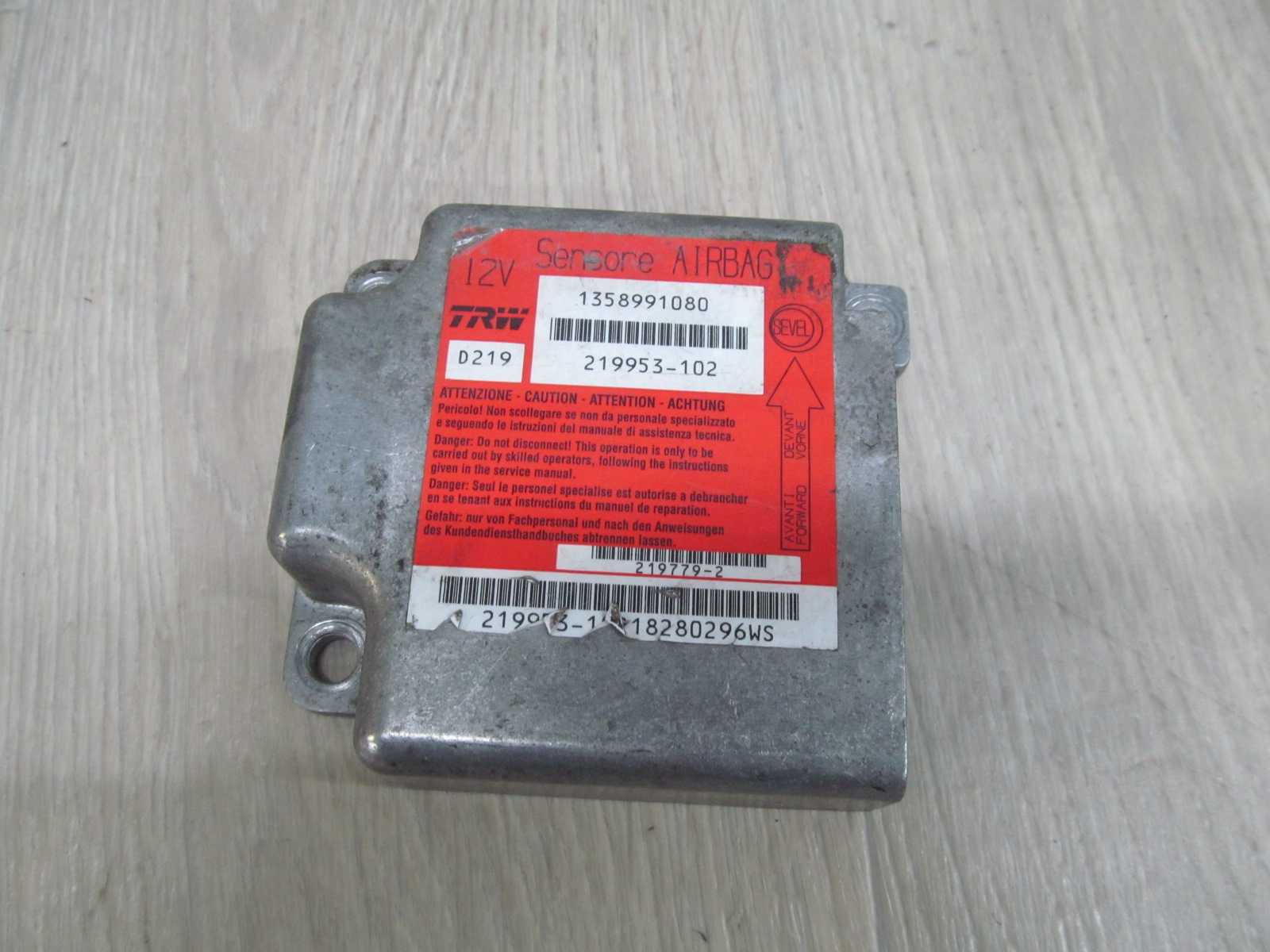 DUCATO BOXER JUMPER 06- SENSOR MODUL AIRBAG 1358991080