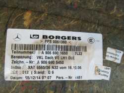 MB SPRINTER 906 06-18 KABINA PODSUFITKA SUFIT DACHU A9066901650