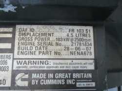 DAF LF 45 55 EURO 5 SILNIK 4.5 FR103S1 240 tkm 140 /160 /180 KM