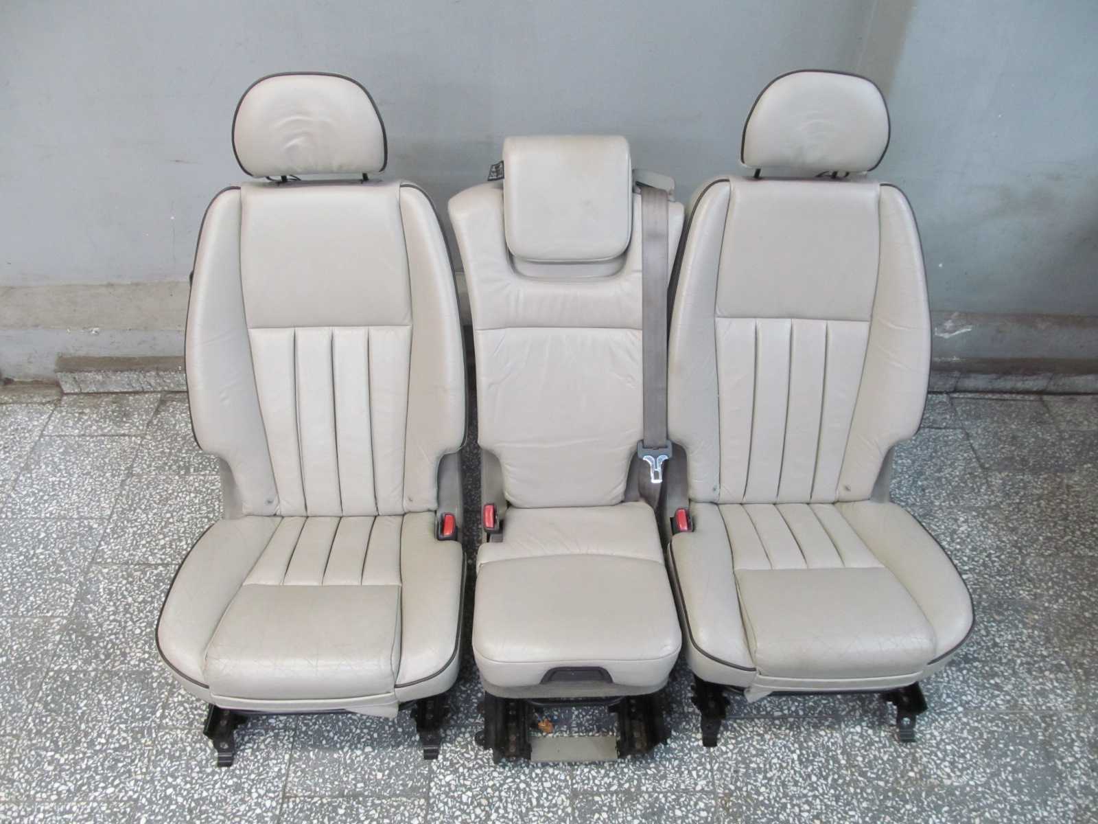 VOLVO XC90 FOTEL SIEDZENIE TYL KANAPA SKORA II RZAD BEZOWA