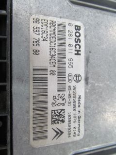 CITROEN C3 1.6HDI STEROWNIK SILNIKA 0281011965 EDC16C34