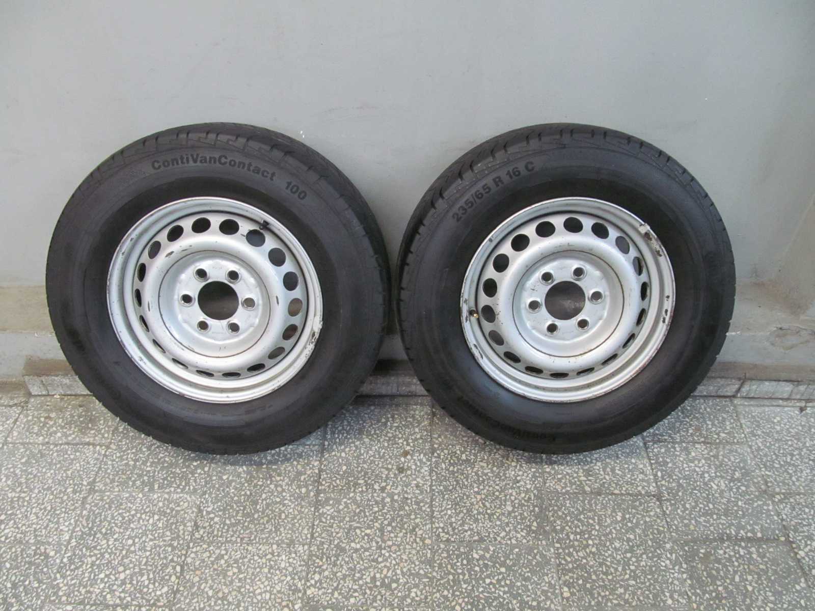 SPRINTER 6X130 16'' ET62 KOLA FELGI 6.5J16H2 A0014014802 235/65/16C 8MM CONTINETAL CONTIVANCONTACT 100