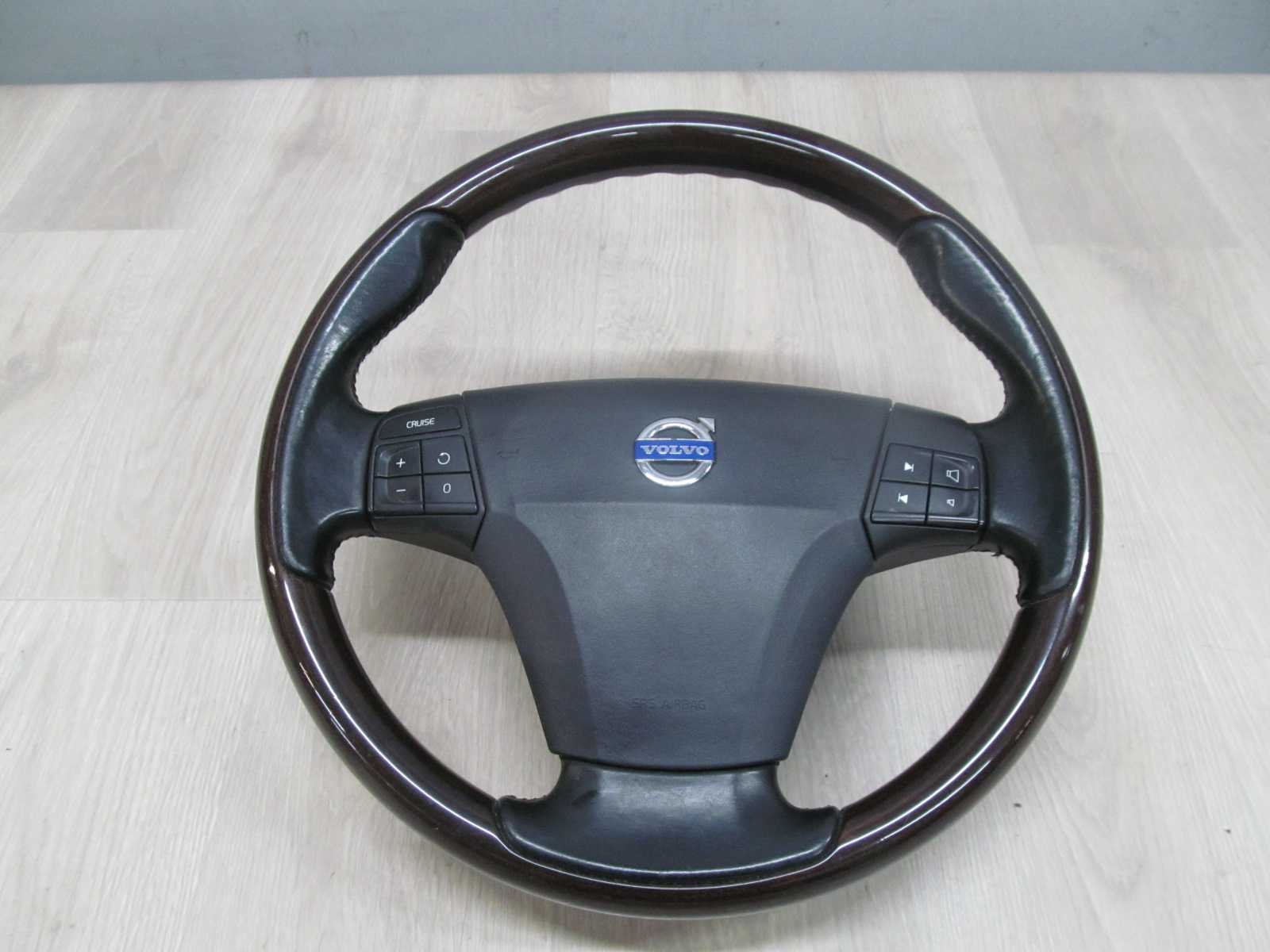 VOLVO C30 S40 V50 C70 KIEROWNICA SKORA DREWNO PODUSZKA AIRBAG MULTIFUNKCJA 04-12