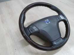 VOLVO C30 S40 V50 C70 KIEROWNICA SKORA DREWNO PODUSZKA AIRBAG MULTIFUNKCJA 04-12