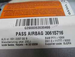 VOLVO C30 S40 V50 C70 PODUSZKA AIRBAG PASAZERA 30615716 04-12