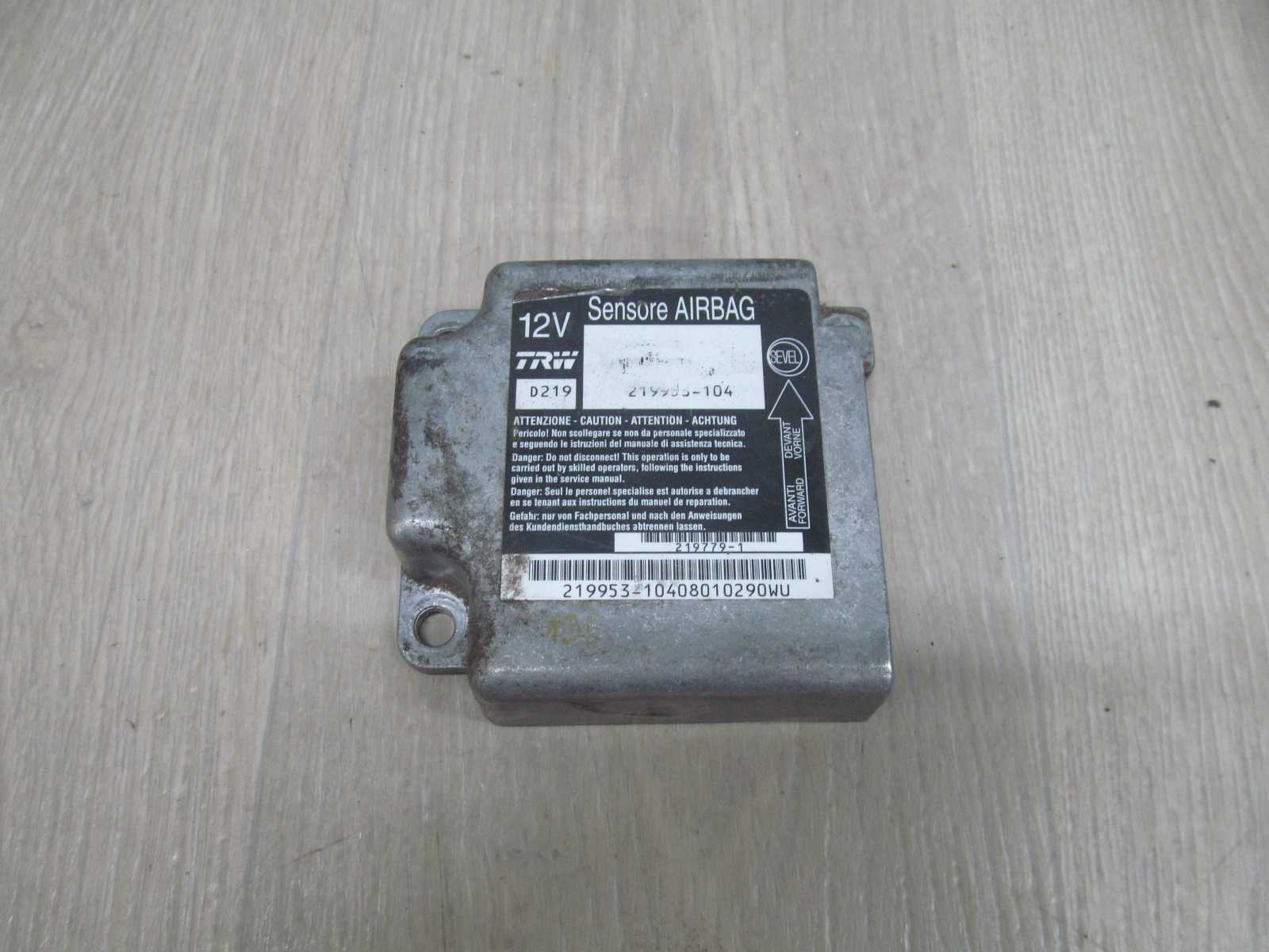 DUCATO BOXER JUMPER 06-14 MODUL SENSOR PODUSZEK AIRBAG 1367537080 219953-104