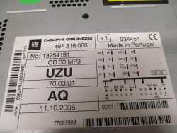 OPEL CORSA D MERIVA A RADIO CD 30 MP3 13254191 EKRAN 13255824
