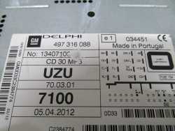 OPEL CORSA D MERIVA A RADIO CD 30 MP3 497316088 EKRAN 13373979