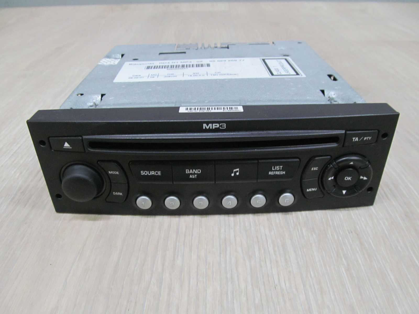 PEUGEOT CITROEN C4 PICASSO RADIO CD RD4 MP3 96629259XT