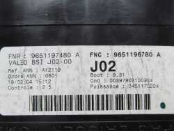 PEUGEOT CITROEN SKRZYNKA MODUL BSI J02 9651196780A 9651197480A