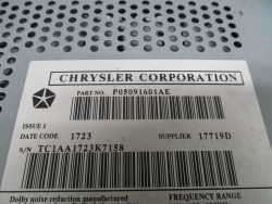 CHRYSLER VOYAGER JEEP RADIO CD KASETA 05091601AE P05091601AE