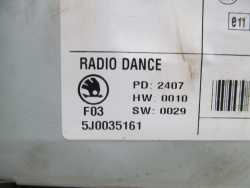 SKODA FABIA II ROOMSTER RADIO CD DANCE 5J0035161