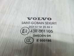 VOLVO S40 04- SZYBA BOCZNA DRZWI TYL LEWA 43R-001105 E000186