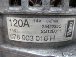 VW AUDI SEAT SKODA 2.4 2.8 ALTERNATOR 120A 078903016H SG12B011