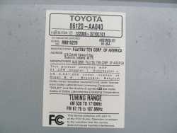 TOYOTA CAMRY VI 01-06 RADIO 16823 86120-AA040