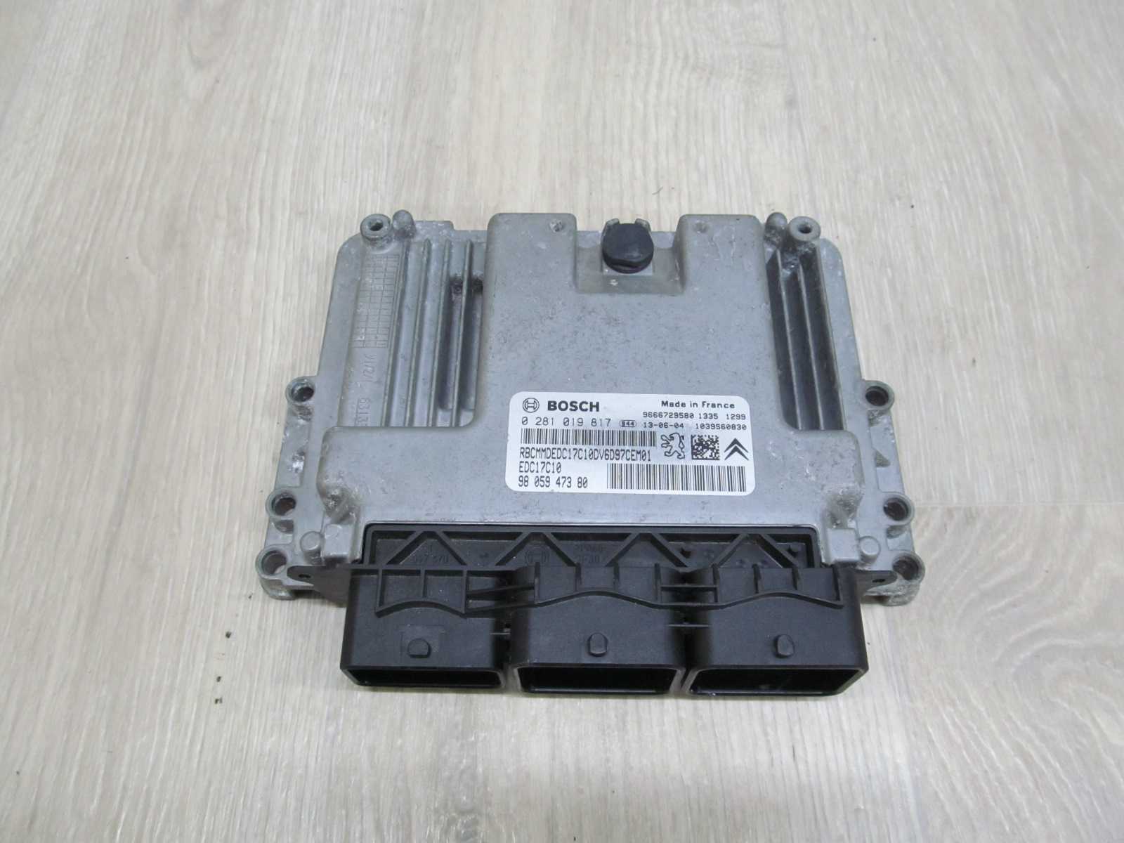 PEUGEOT CITROEN 1.6 HDI KOMPUTER STEROWNIK 0281019817 9805947380