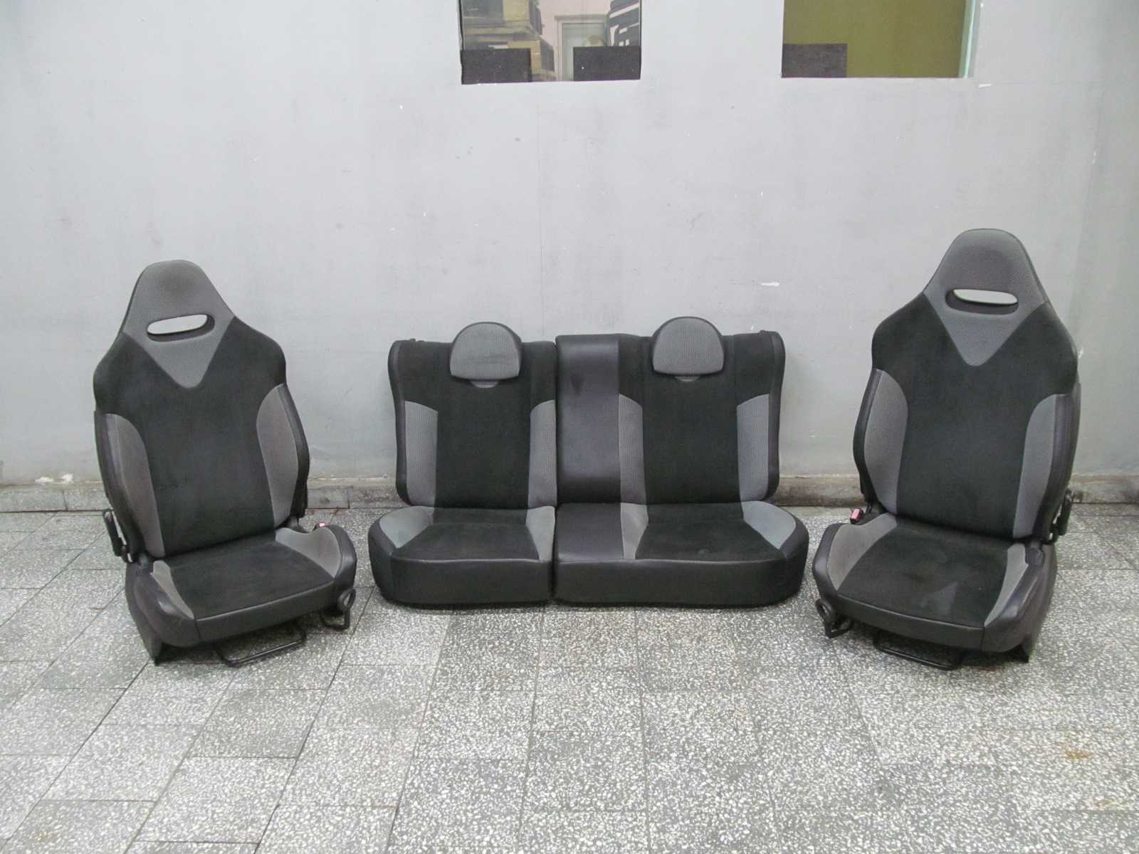 PEUGEOT 206 GTI SPORT FOTELE FOTEL SIEDZENIA SKORA + ALCANTARA