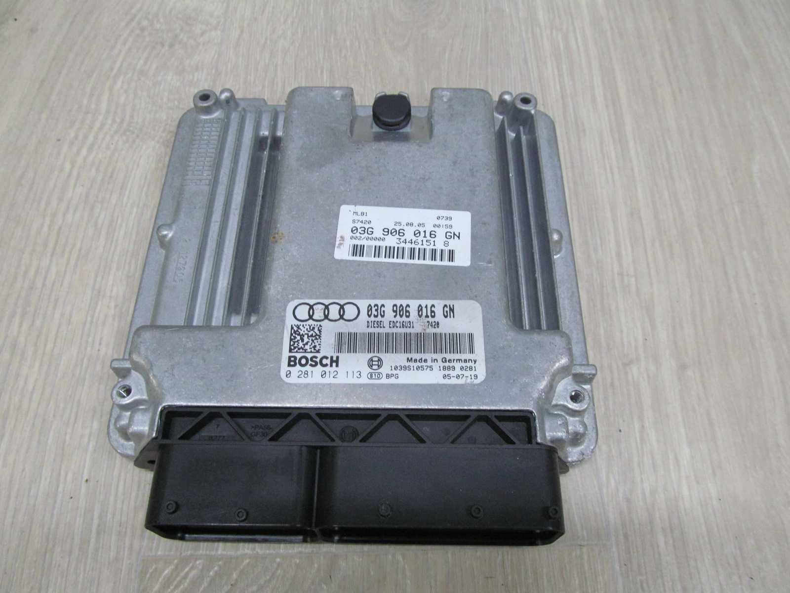 VW AUDI SEAT SKODA 2.0 TDI KOMPUTER STEROWNIK 03G906016GN 0281012113