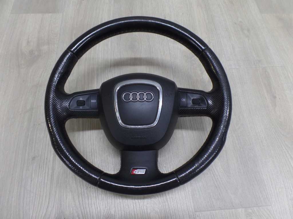 AUDI A4 B7 B8 A6 S-LINE MULTI KIEROWNICA SKORA PODUSZKA AIRBAG WENTYLOWANA 06-12