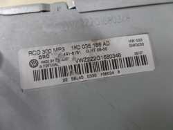 VW PASSAT B6 GOLF V RADIO RCD 300 MP3 1K0035186AD KOD