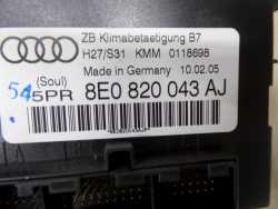 AUDI A4 B7 PANEL KLIMATYZACJI 2 DIN 8E0820043AJ 04-07