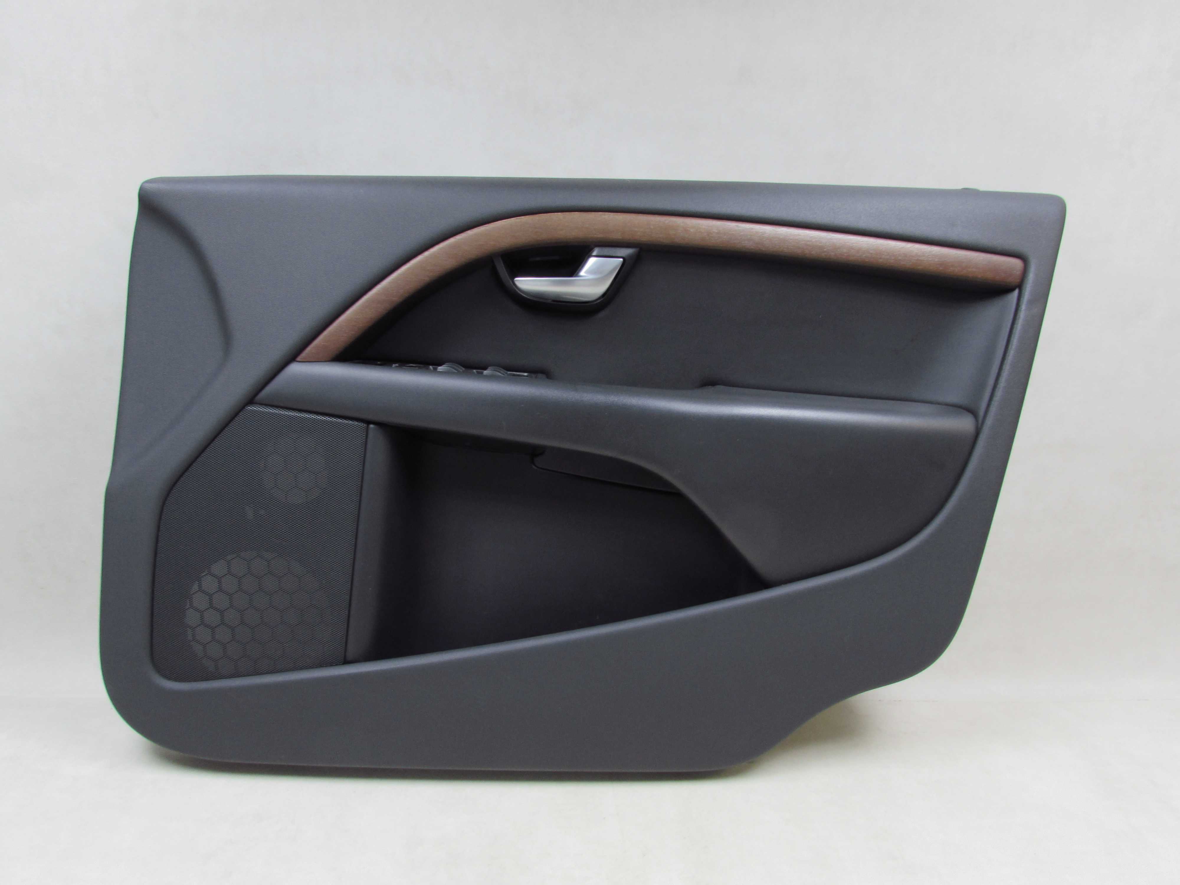 VOLVO S80 II V70 XC70 06-16 TAPICERKA BOCZEK DRZWI SKORA DREWNO PRZOD PRAWY 39883510 8686853