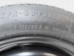 VOLVO S80 II V70 III XC70 XC60 5X108 17' KOLO ZAPASOWE DOJAZDOWKA 6G92-BB 4.0BX17 CONTINENTAL 125/80R17