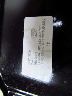 AUDI A6 C6 04-11 LISTWA OSLONA SLUPKA LEWA 4F0853289