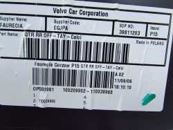 VOLVO C70 II CABRIO 06-13 BOCZEK TAPICERKA TYL PRAWY SKORA BEZOWA 39811203