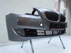 BMW 5 F10 F11 ZDERZAK PRZOD PDC SPRYSKI GRIL ATRAPA HALOGENY SPACEGRAU 09-14