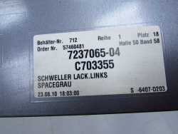BMW 5 F10 F11 09-17 LISTWA NAKLADKA PROGU LEWA A52 SPACEGRAU 7237065