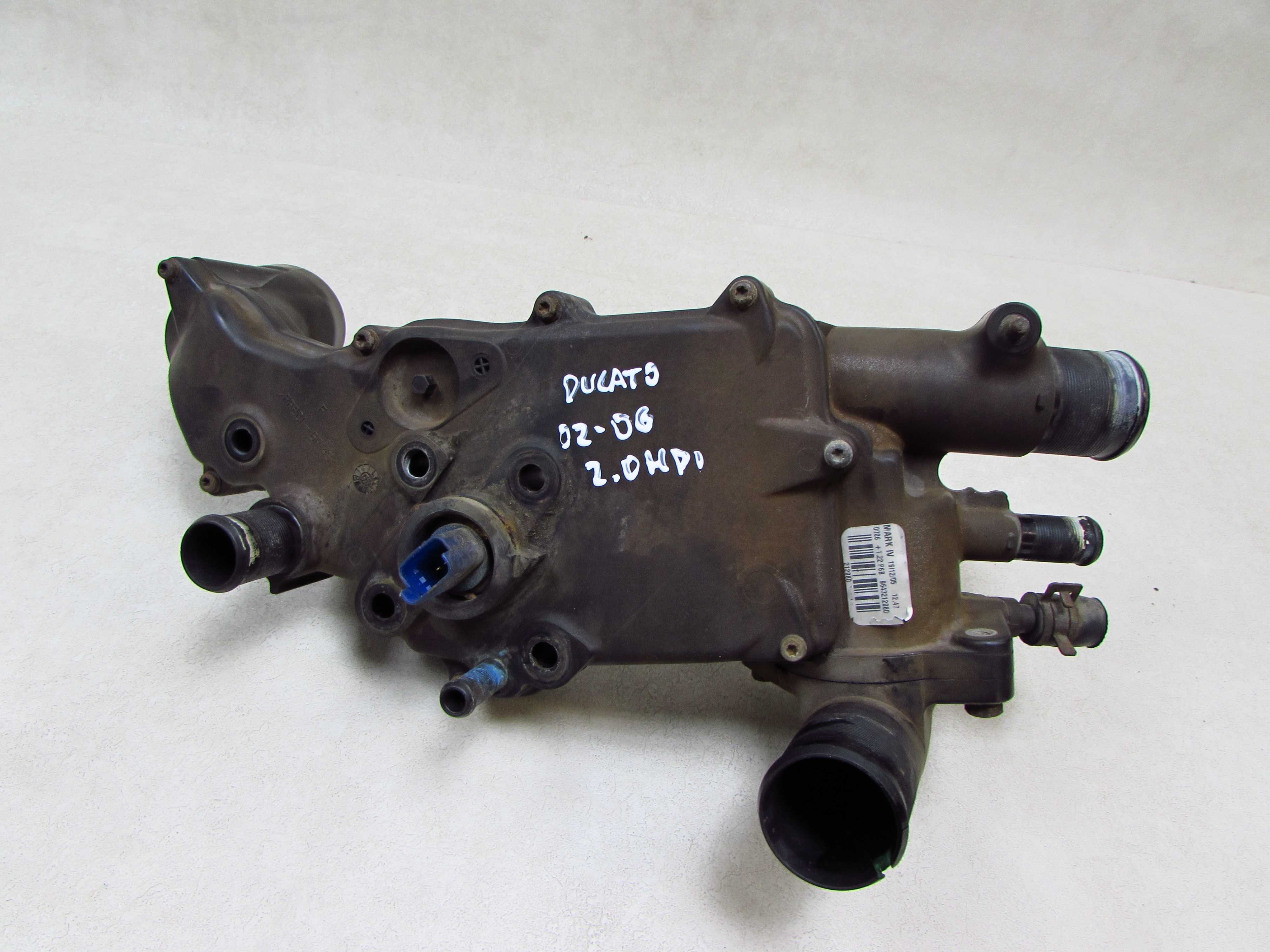 FIAT DUCATO BOXER JUMPER 2.0 HDI OBUDOWA TERMOSTATU 9643212080 + CZUJNIK