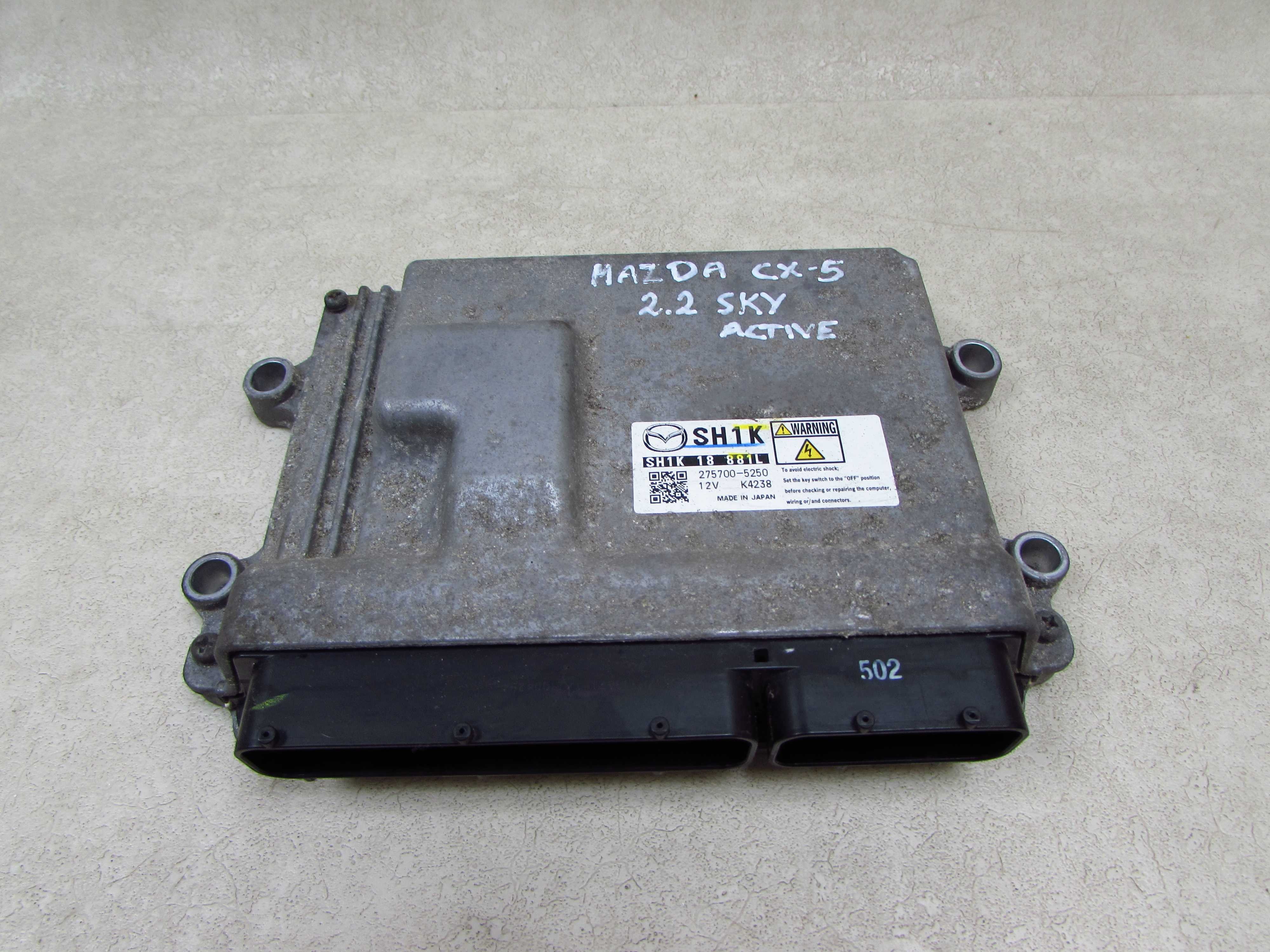 MAZDA CX-5 2.2 SKYACTIV AUTOMAT AWD 12-17 KOMPUTER STEROWNIK SILNIKA ECU 275700-5250 SH1K18881