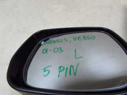 TOYOTA AVENSIS VERSO 01-07 LUSTERKO LEWE 5 PIN EUROPA