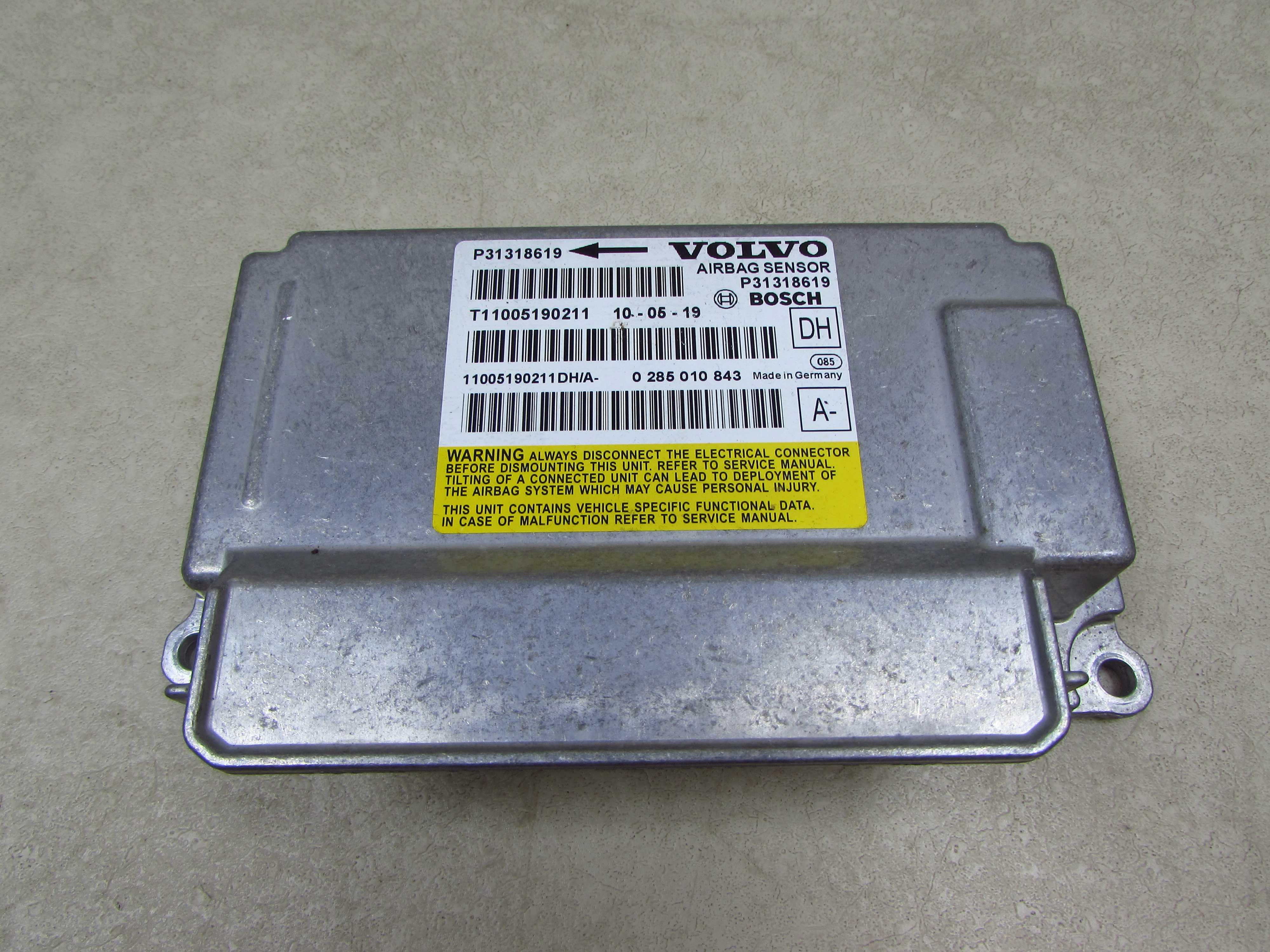 VOLVO XC60 V60 S60 II V70 III 08-17 MODUL STEROWNIK PODUSZEK AIRBAG 31318619