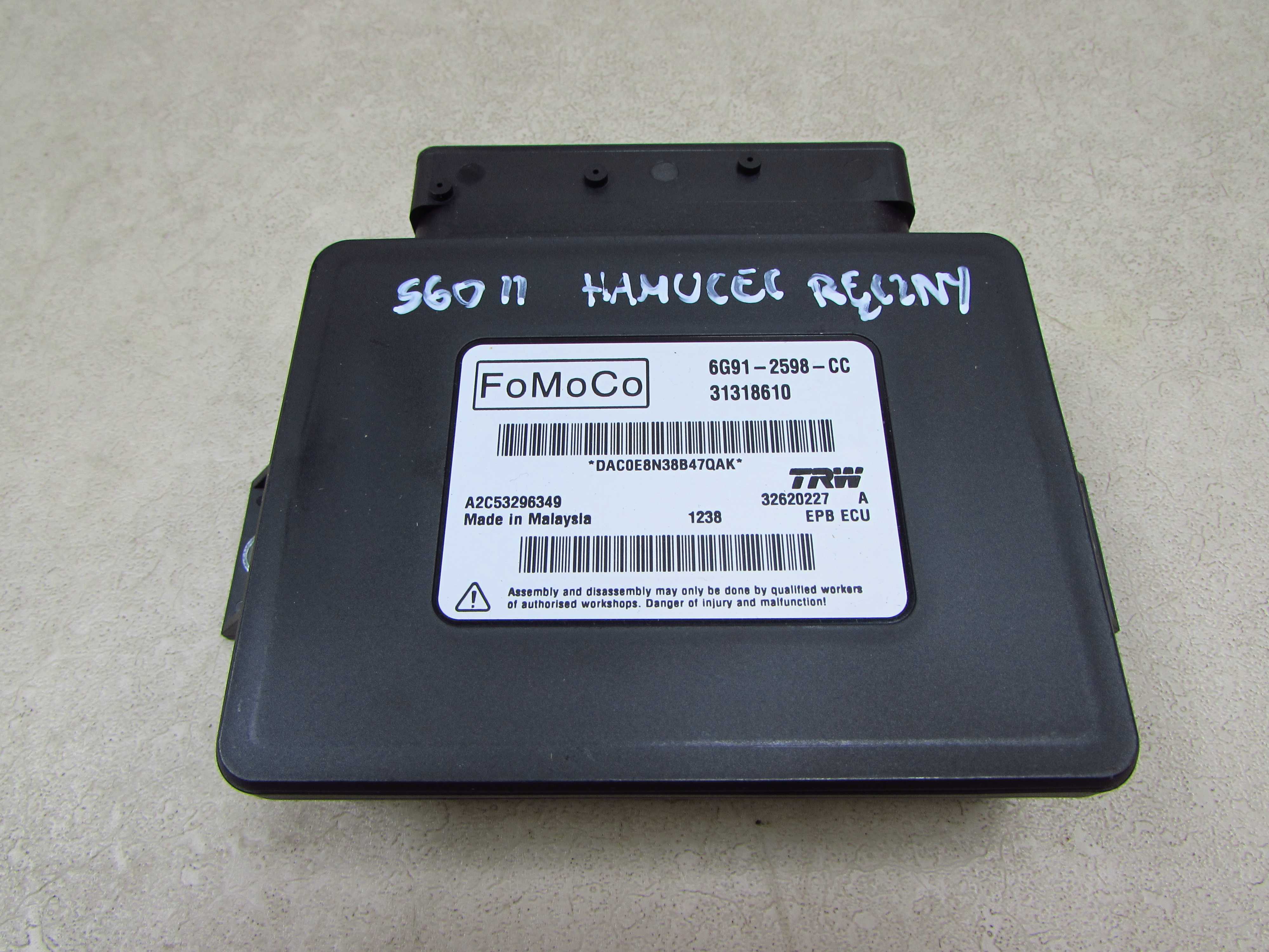 VOLVO S60 V60 S80 II V70 III XC 07-17 MODUL HAMULCA RECZNEGO 6G91-2598-CC 31318610