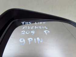 TOYOTA AVENSIS T25 LIFT 06-08 LUSTERKO PRAWE 9PIN 209