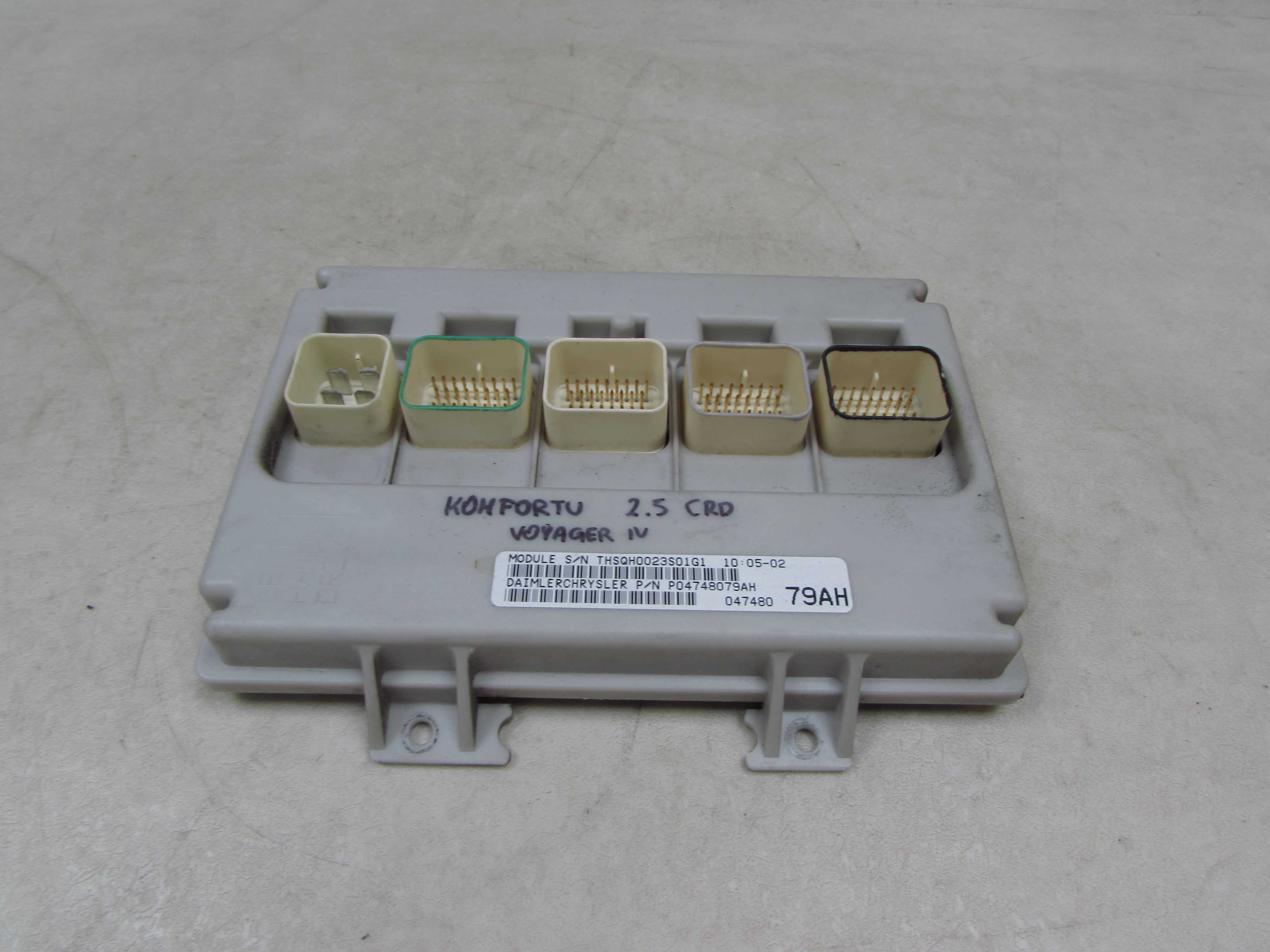 CHRYSLER GRAND VOYAGER DODGE CARAVAN 2.5 CRD 00-07 STEROWNIK MODUL KOMFORTU 04748079AH