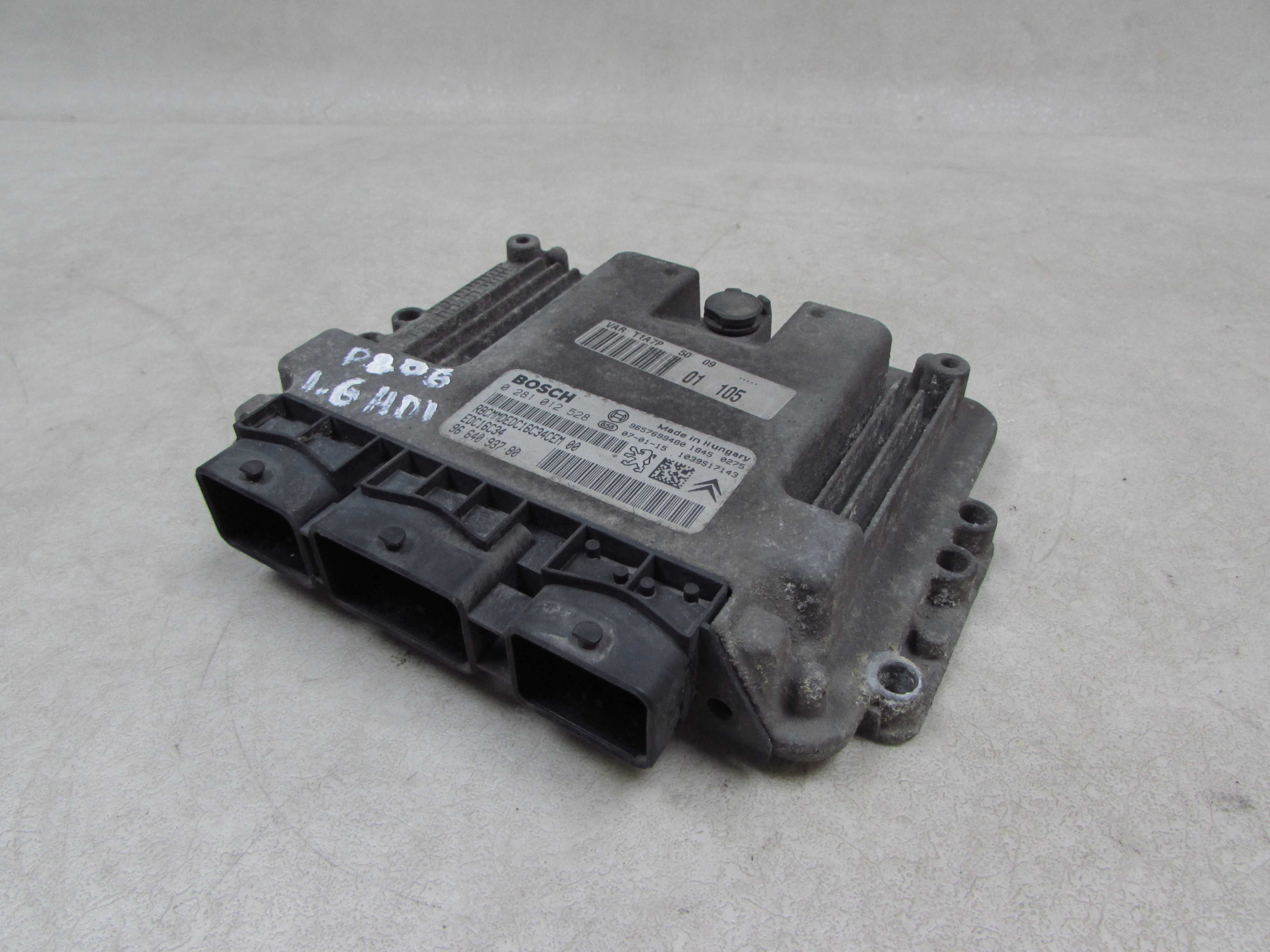 PEUGEOT 206 1.4 HDI 98-09 KOMPUTER STEROWNIK SILNIKA 0281012528 9657699480