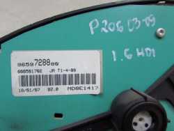 PEUGEOT 206 1.4 HDI 98-09 LICZNIK ZEGAR 9659728880