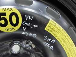 VW AUDI 5x112 16'' KOLO DOJAZDOWE ZAPAS 125/70R16 1K0601027F