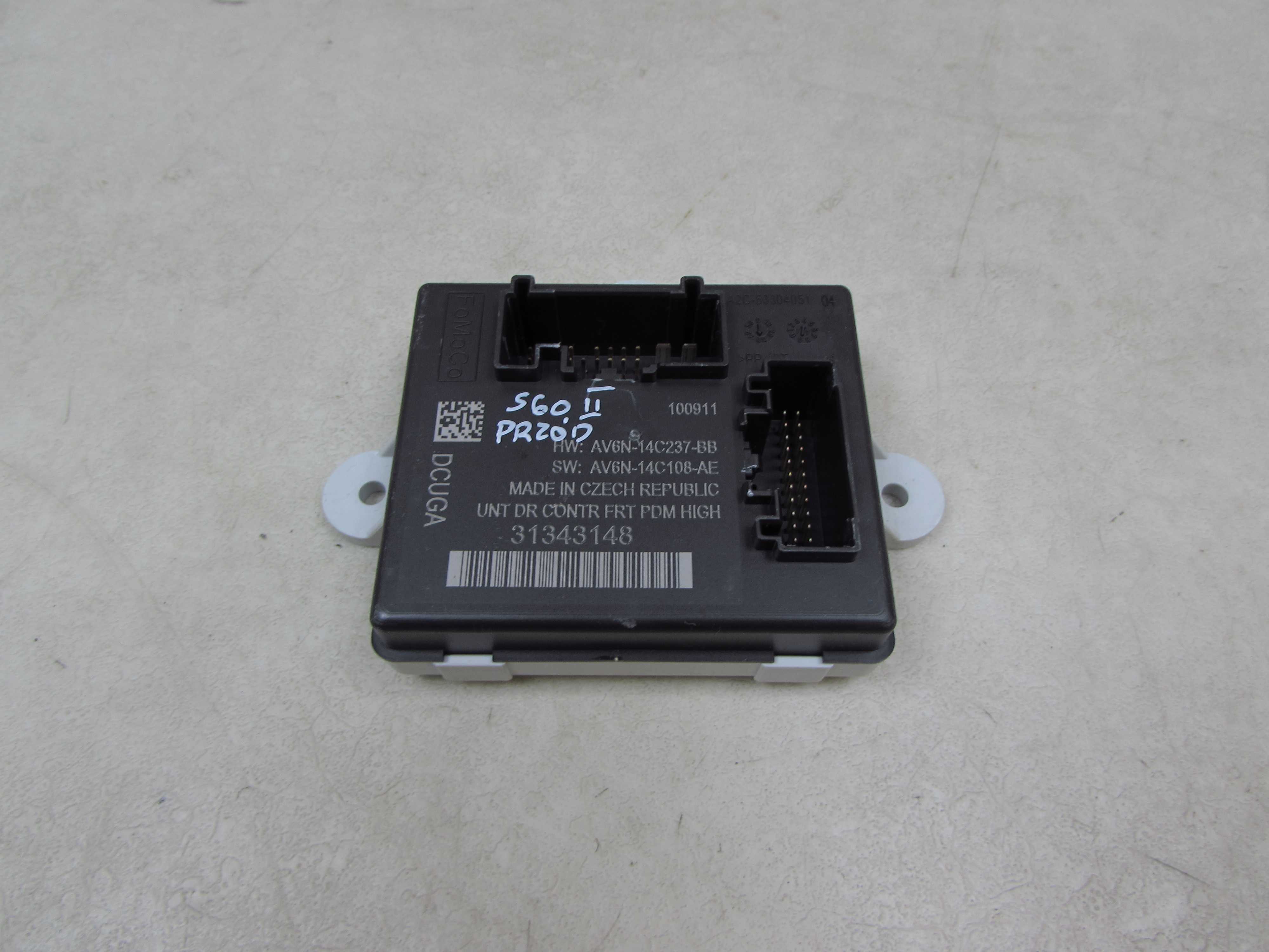 VOLVO S60 II V60 XC 10- MODUL STEROWNIK DRZWI PRZOD LEWY 31343148