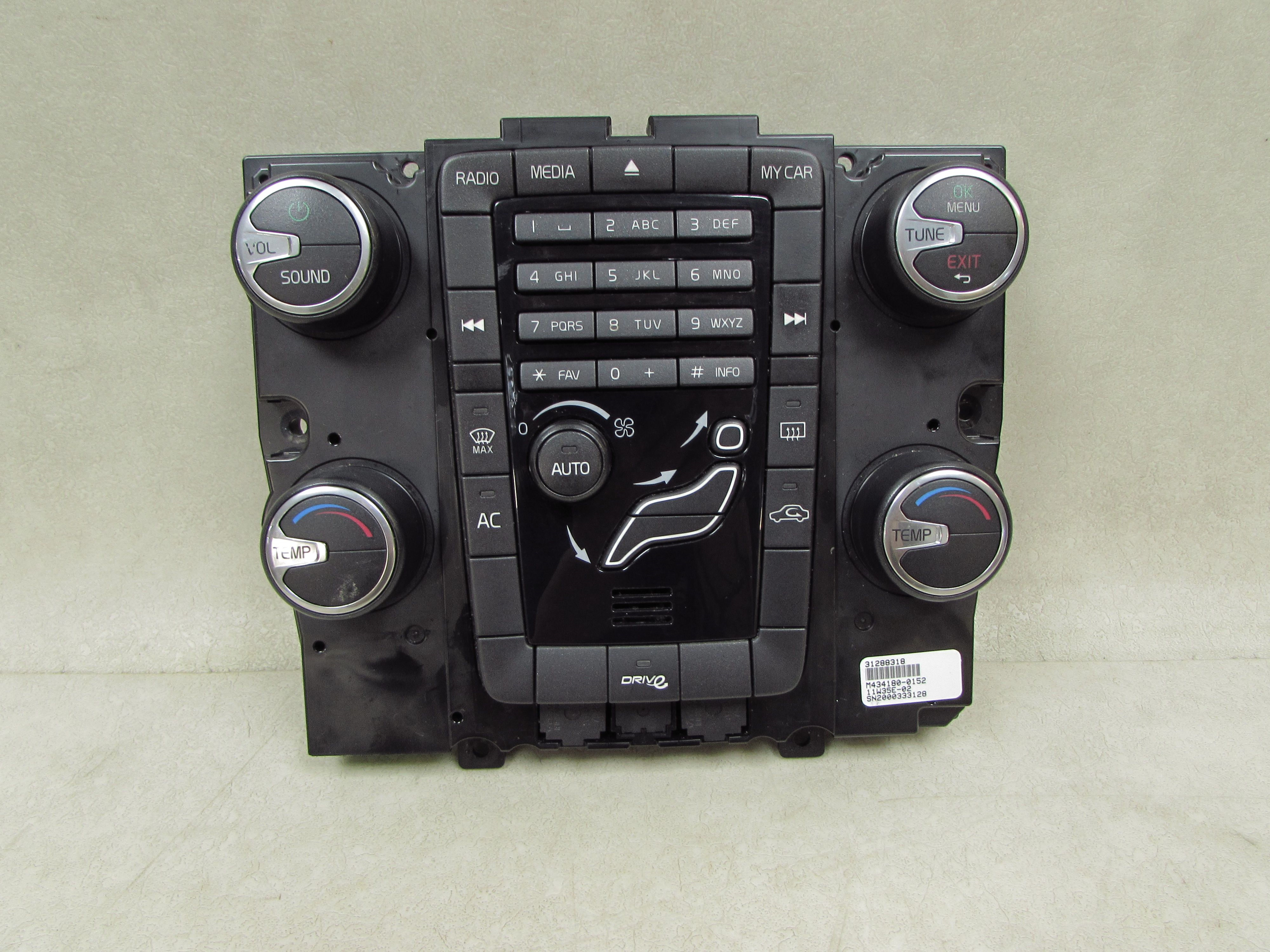 VOLVO S60 II V60 10-18 PANEL KLIMATYZACJI RADIA 31288318