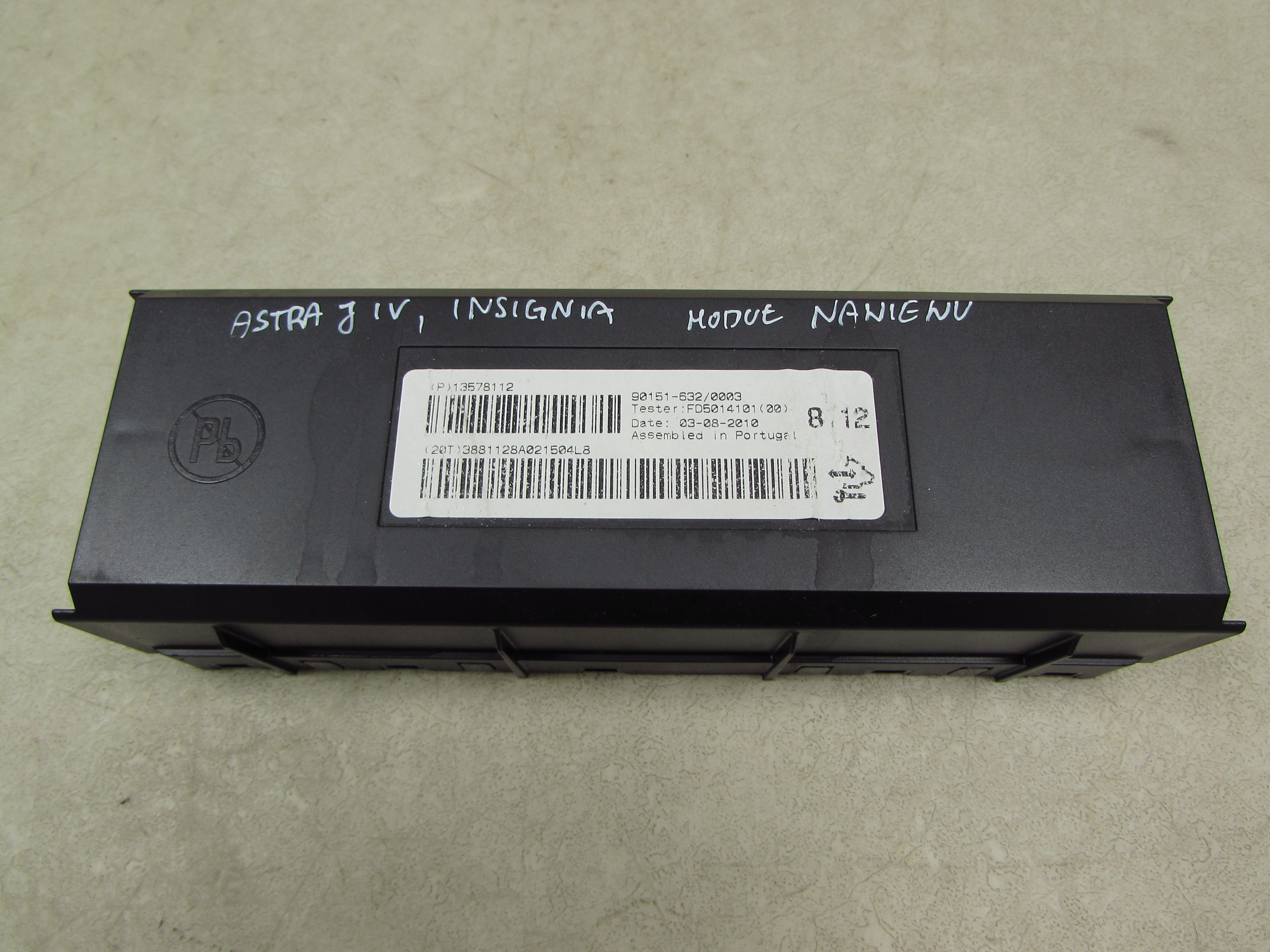 OPEL ASTRA J IV 09-15 MODUL STEROWNIK NAWIEWU KLIMATYZACJI 13578112