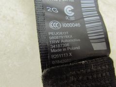 PEUGEOT 308 II T9 13-17 PAS BEZPIECZENSTWA LEWY TYL 98087919XX