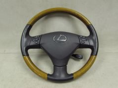 LEXUS RX400H 03-09 KIEROWNICA SKORA DREWNO PODUSZKA AIRBAG