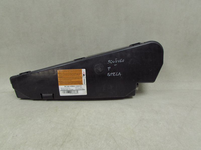 VOLVO S60 II V60 10-18 PODUSZKA AIRBAG FOTELA PASAZERA PRAWA 31263111