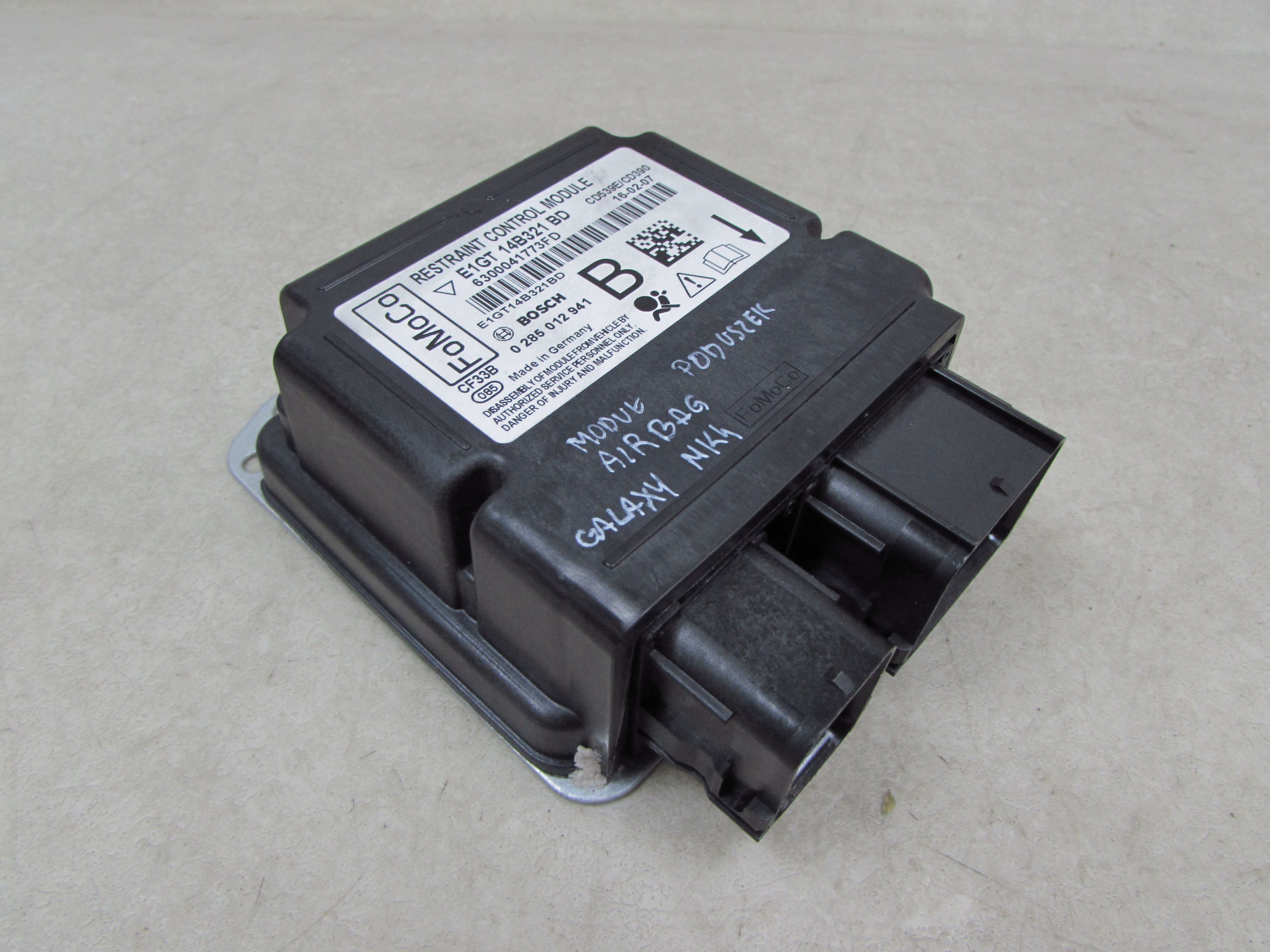 FORD GALAXY MK4 S-MAX 15-23 MODUL STEROWNIK PODUSZEK AIRBAG E1GT-14B321-BD FORD GALAXY MK4 S-MAX 15-23 MODUL STEROWNIK PODUSZEK AIRBAG E1GT-14B321-BD