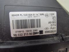 PEUGEOT 208 12-15 LAMPA PRZOD REFLEKTOR PRAWY 9802221380 UK